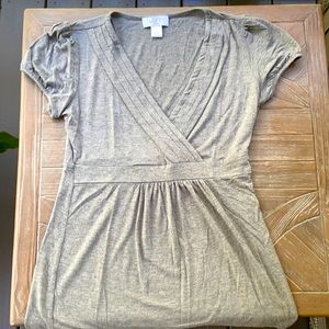 ANN TAYLOR LOFT XXS PETITE GRAY TOP